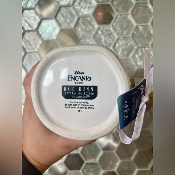 🆕 Disney Encanto Rae Dunn ceramic coffee/tea mug, “Casita”, green interior. 🏡 - Picture 4 of 5